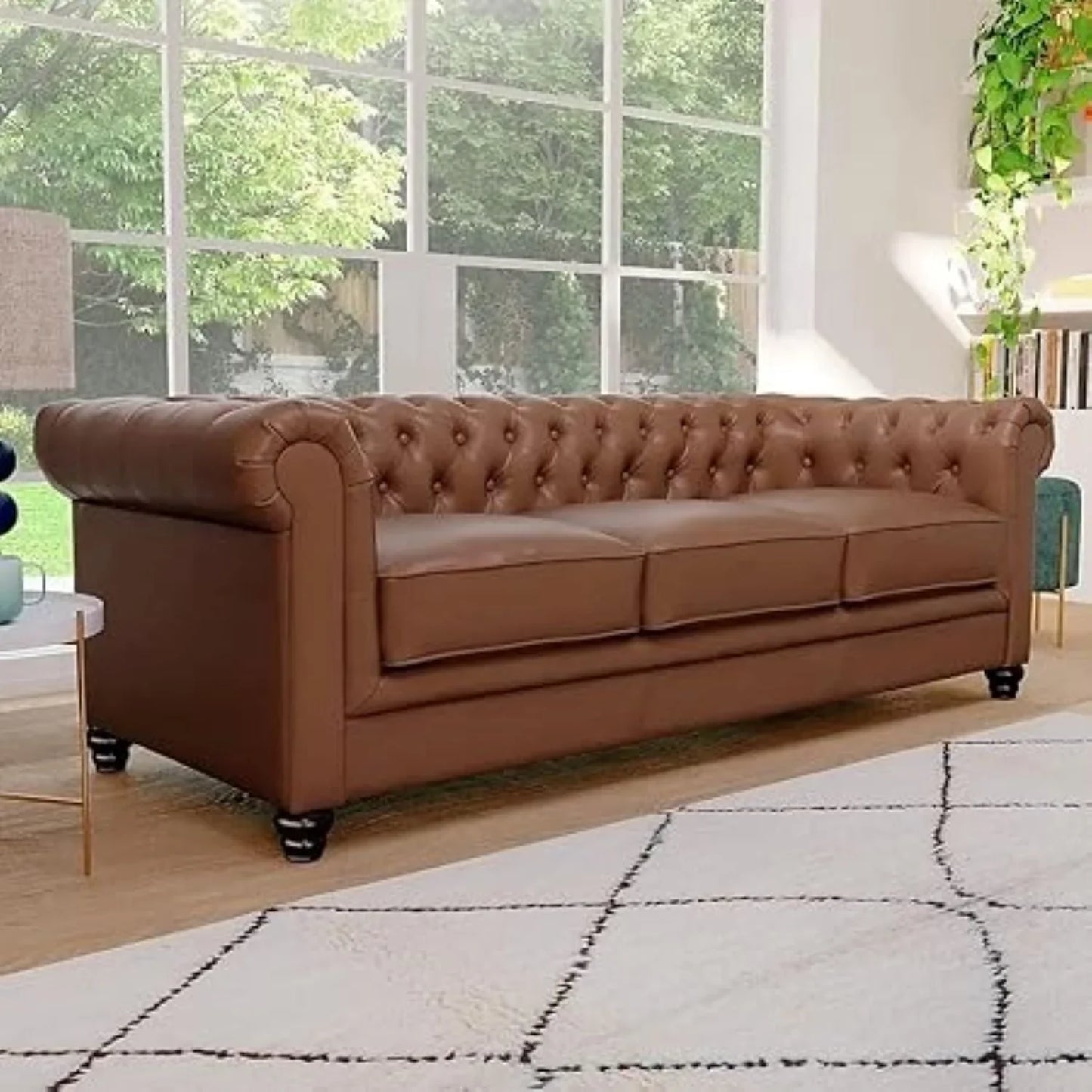Simpson Solid Wood Chesterfield Sofa – Heaven Furnishing