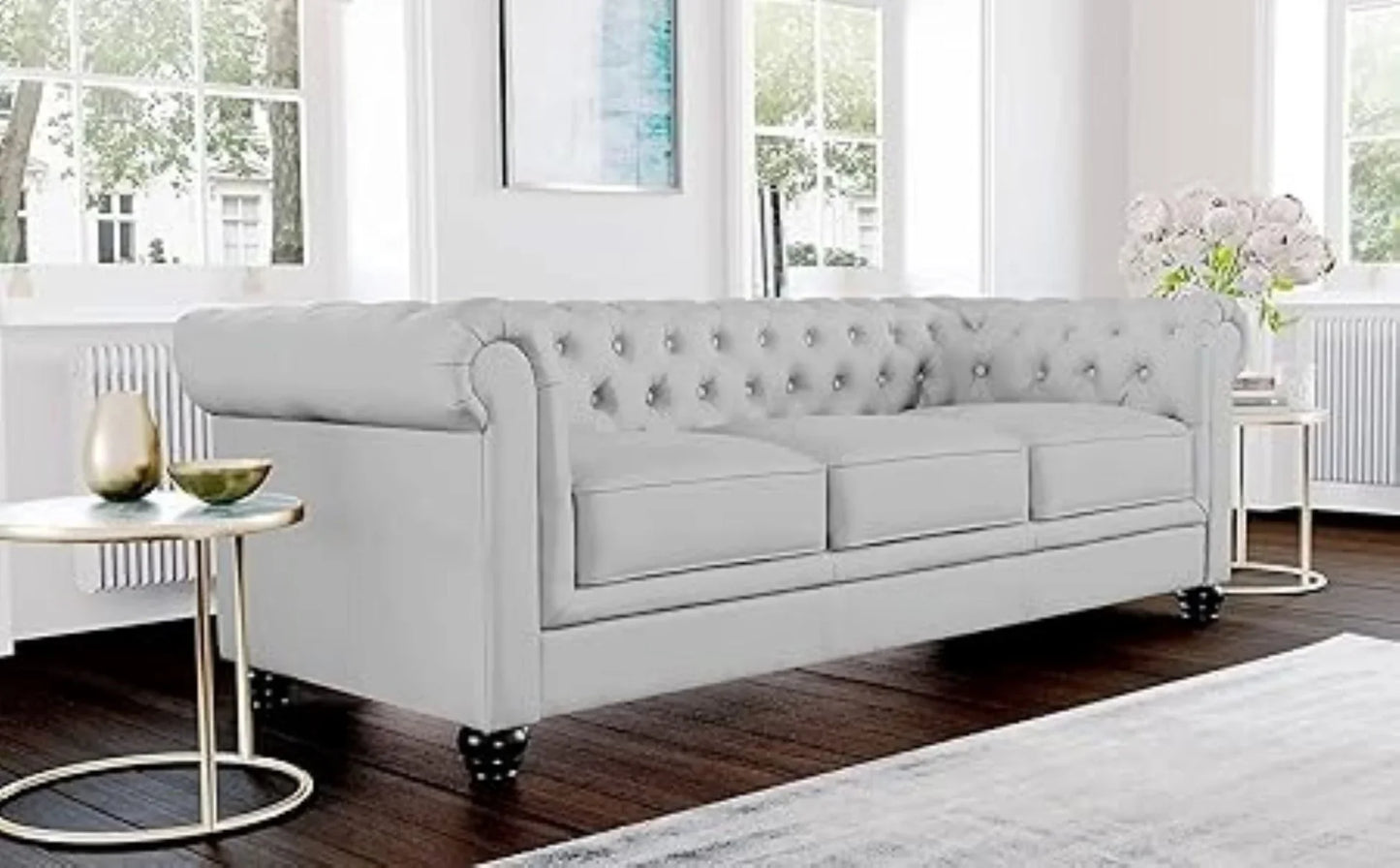 Simpson Solid Wood Chesterfield Sofa – Heaven Furnishing