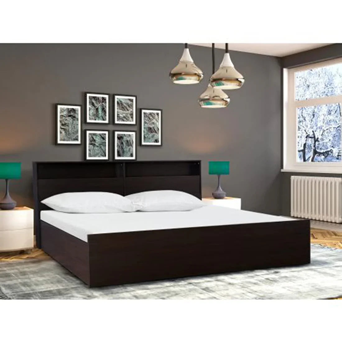 Jack Engineered Wood Bed With Box Storage | Heaven Furnishing