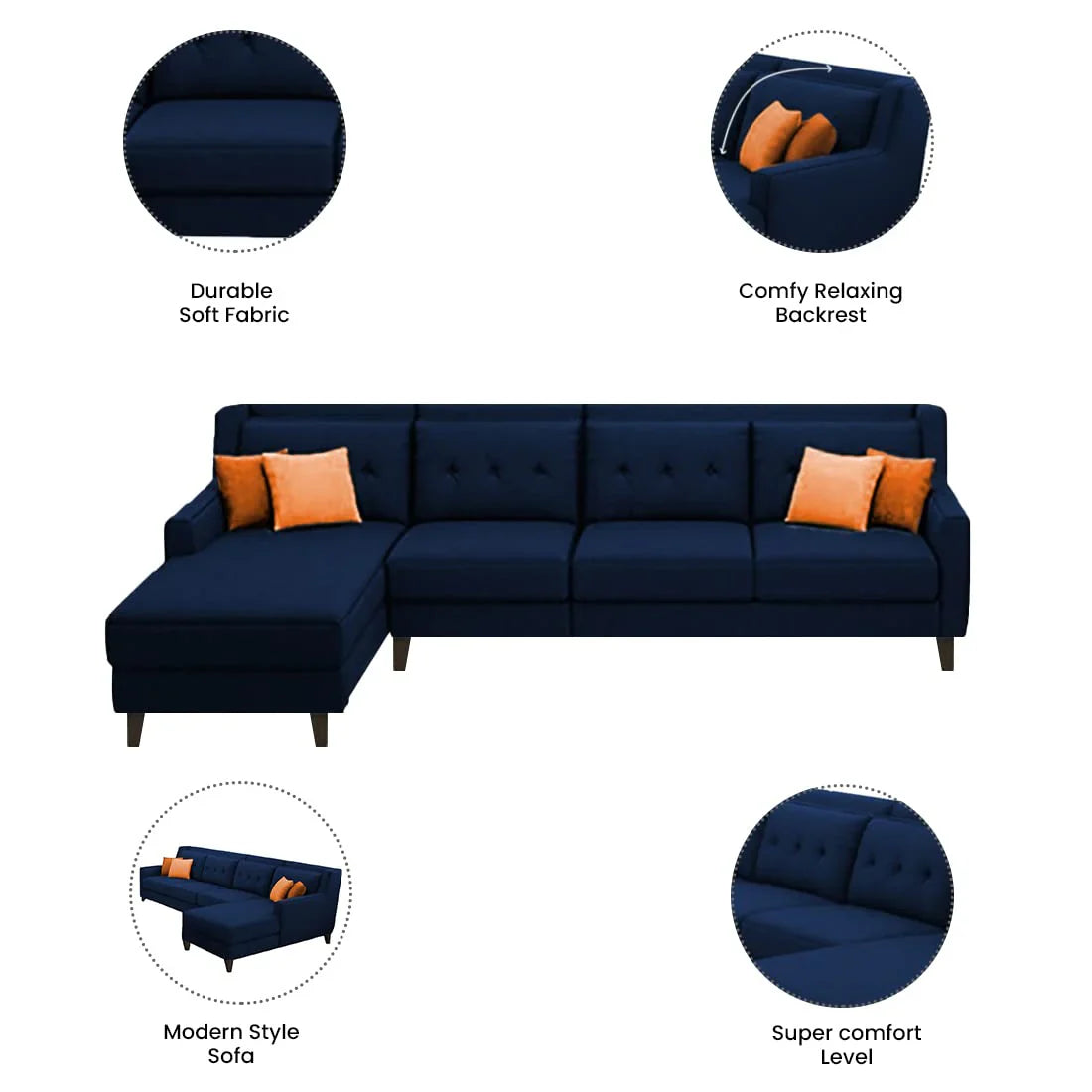 Milner L Shape Sofa with Ottoman – Heaven Furnishing
