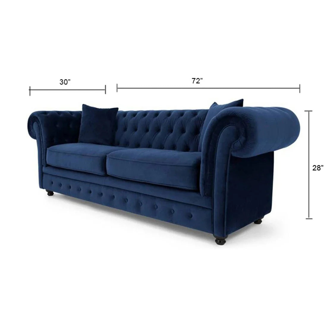 Morgan Solid Wood Chesterfield Sofa – Heaven Furnishing