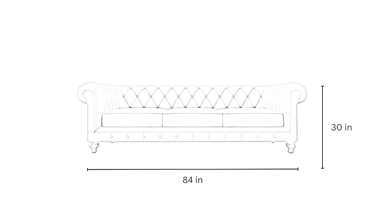Simpson Solid Wood Chesterfield Sofa – Heaven Furnishing