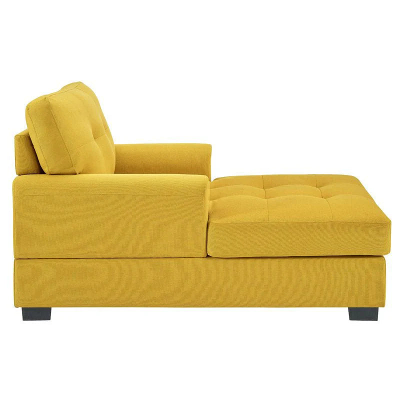 Smithy Tufted Recessed Arms Chaise Longue Sofa | Arm Chair – Heaven Furnishing